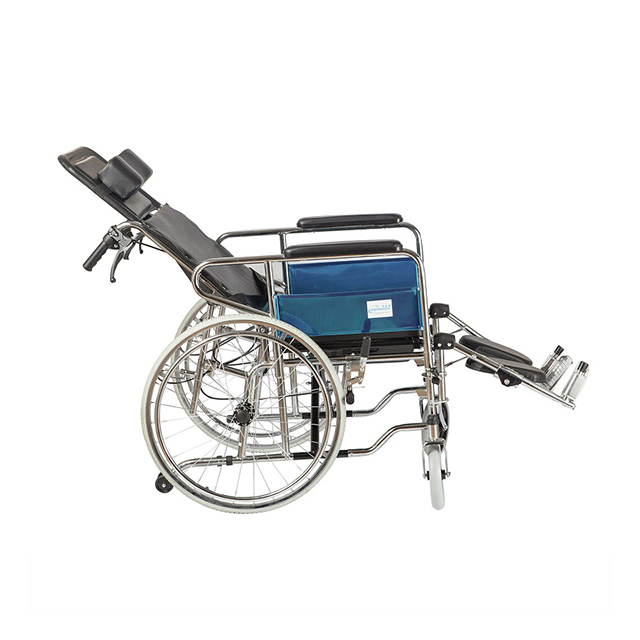 M609 High Recline Back Manual Wheelchair with Commode