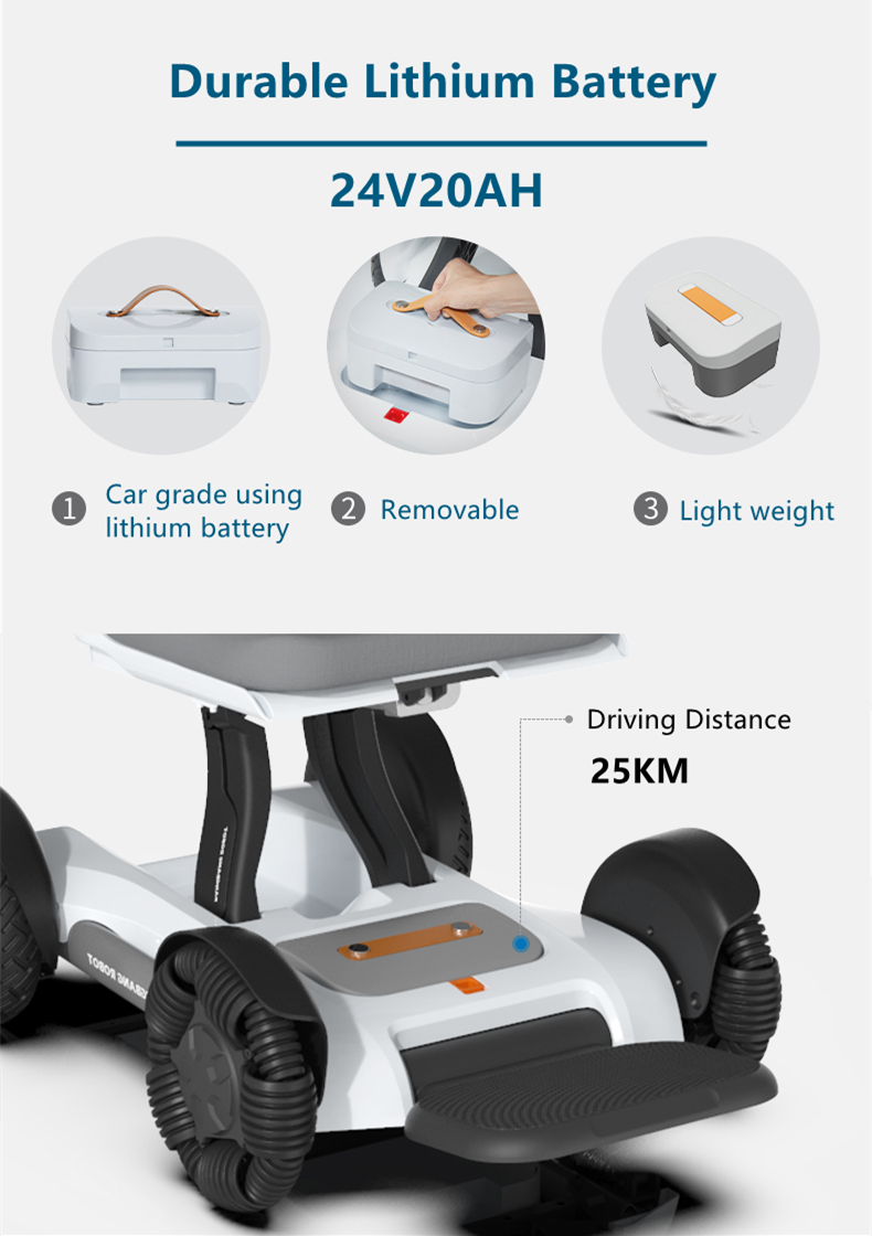 K01 smart robot folding electric power wheelchair (8)