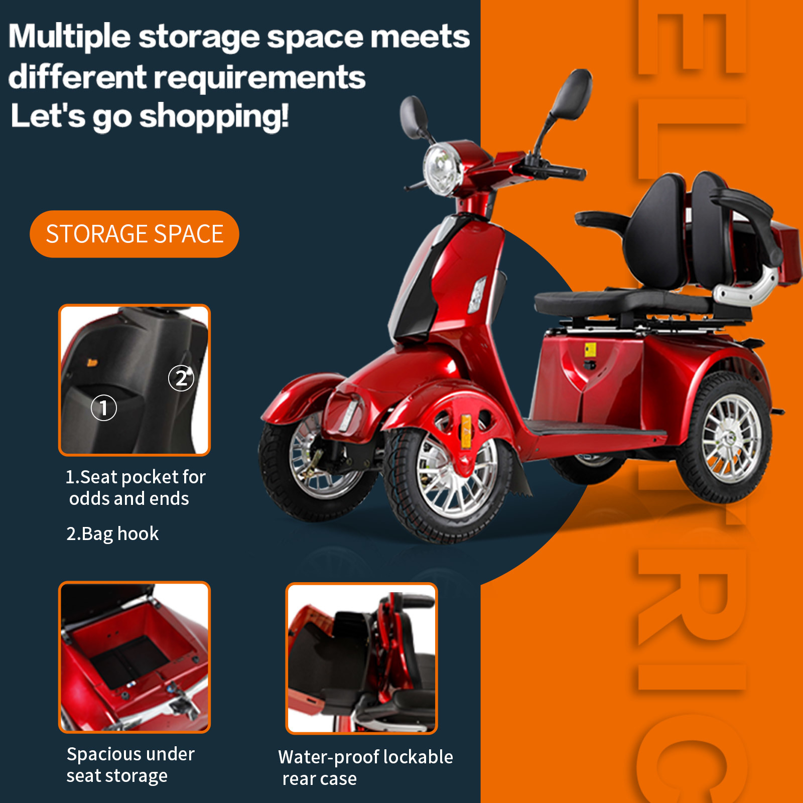 AFD2D-4L electric mobility scooter (3)