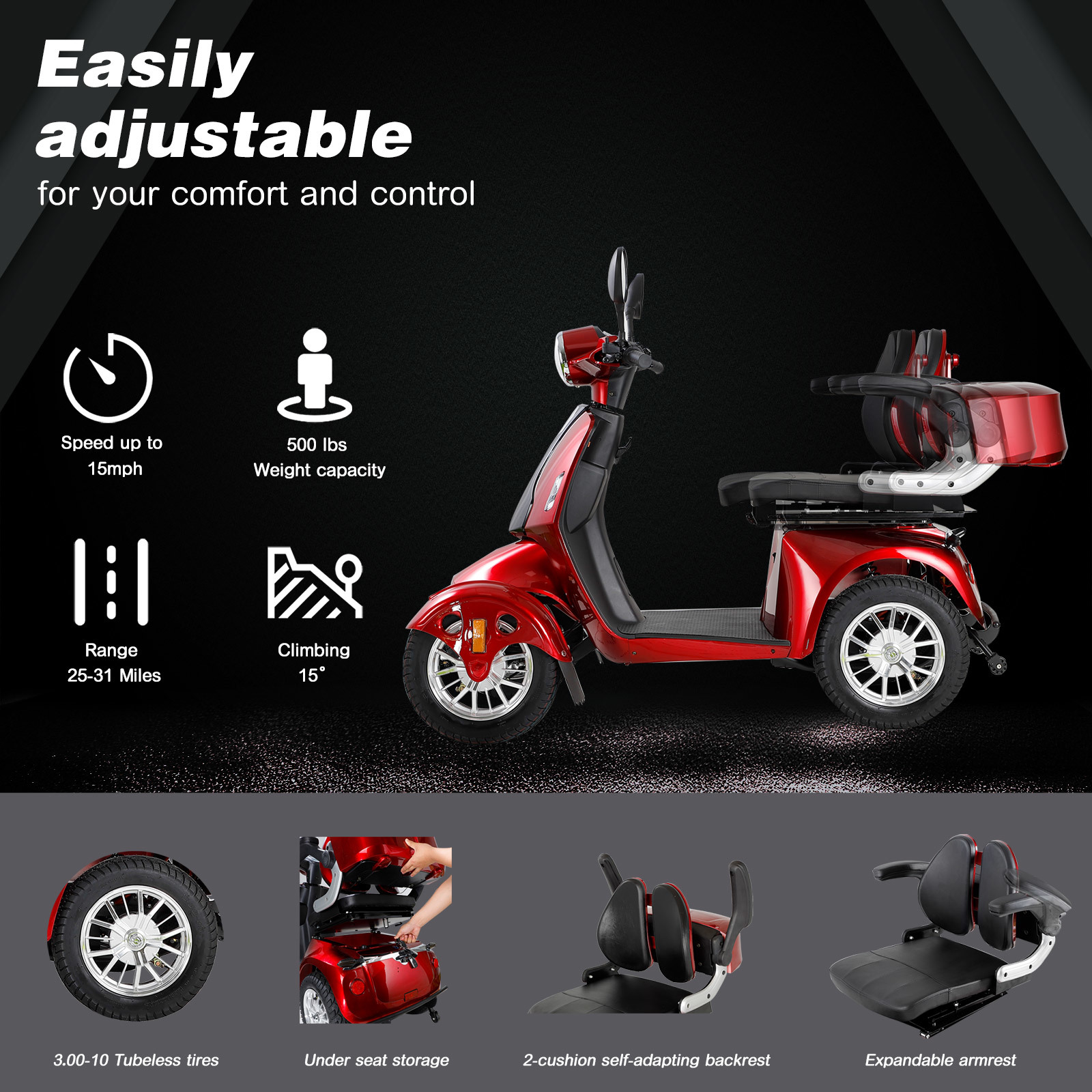 AFD2D-4L electric mobility scooter (2)