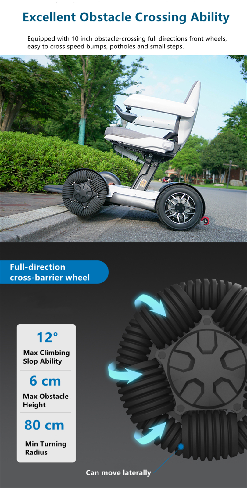 K01 smart robot folding electric power wheelchair (3)