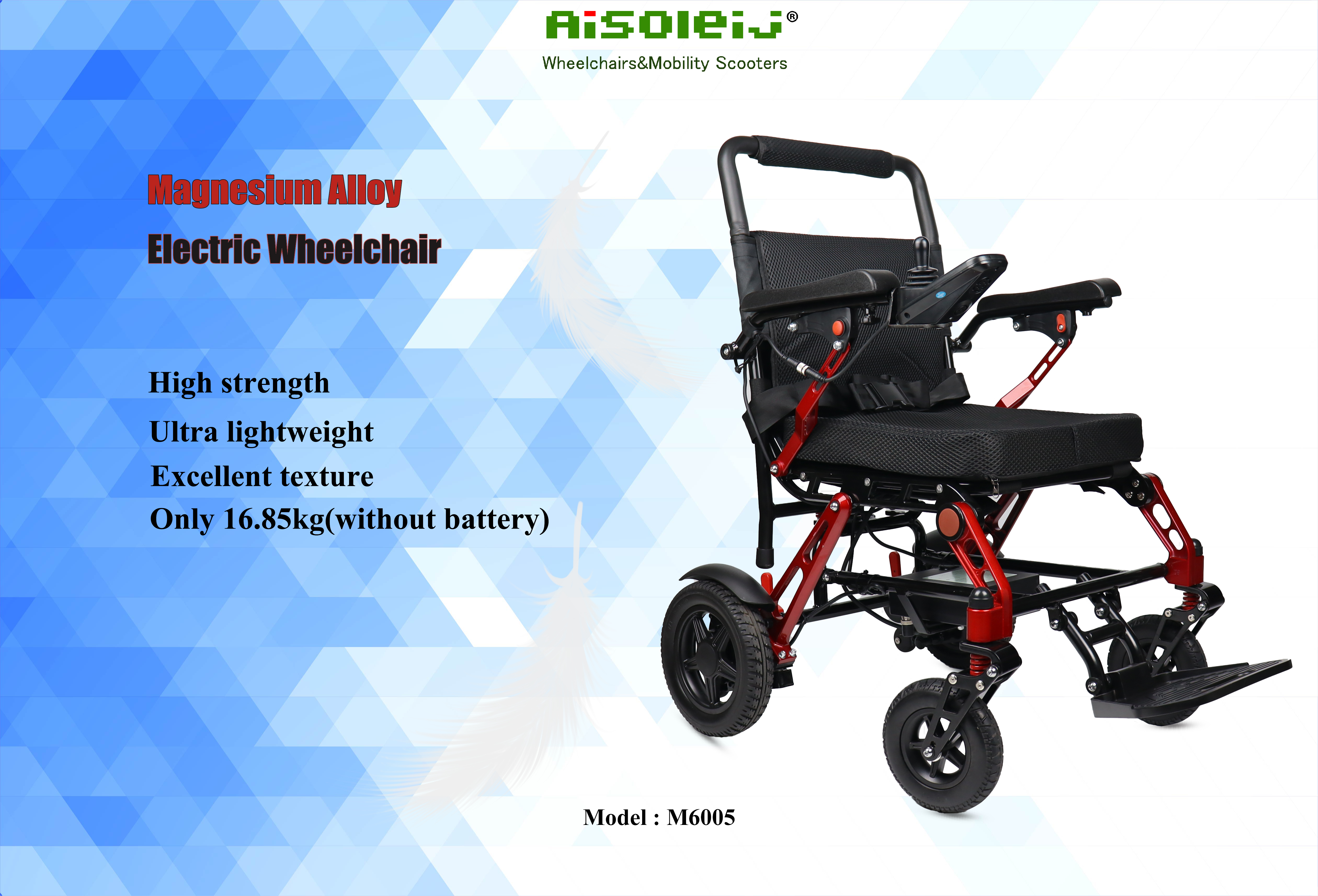 M6005 Magesium folding electric wheelchair (1)
