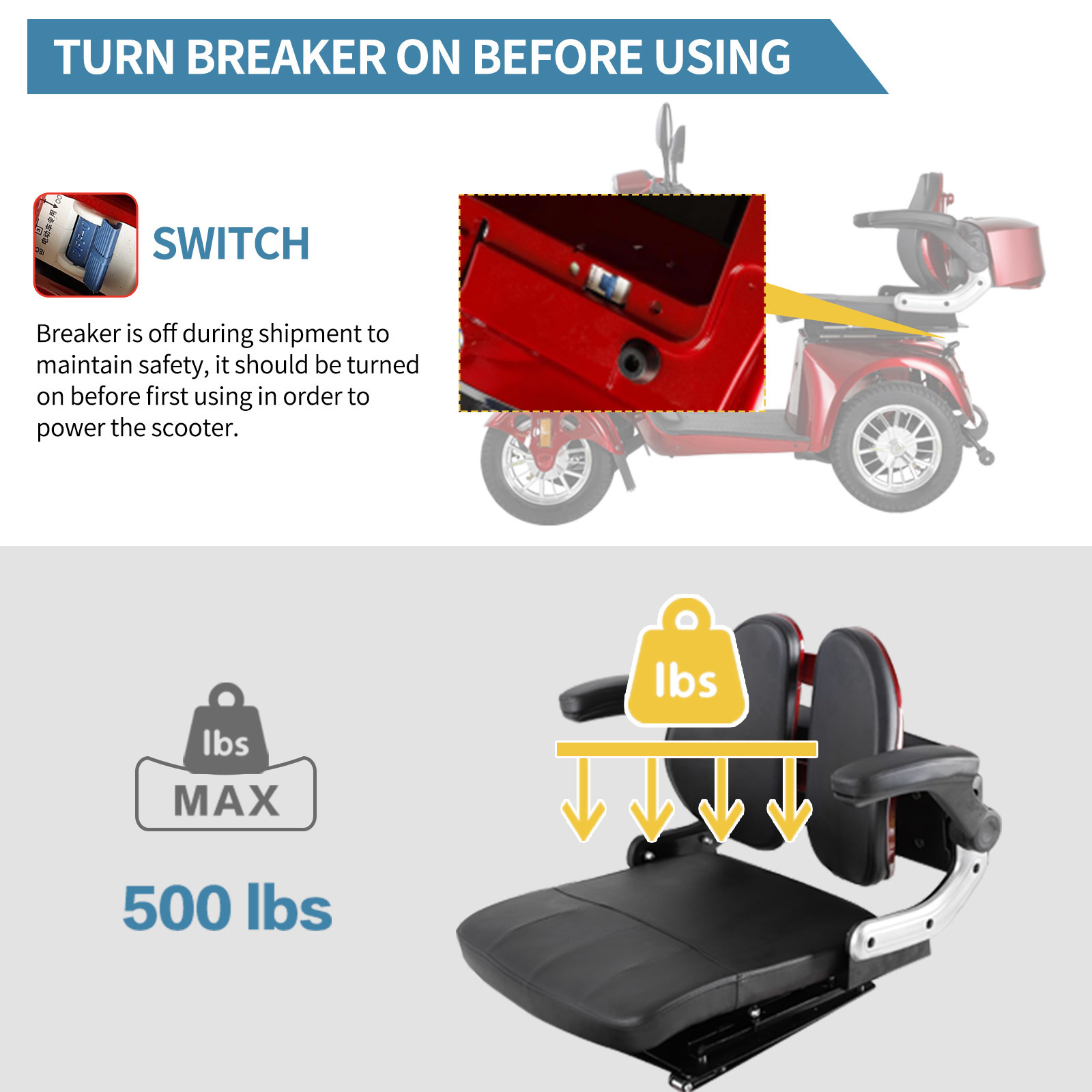 AFD2D-4L electric mobility scooter (4)