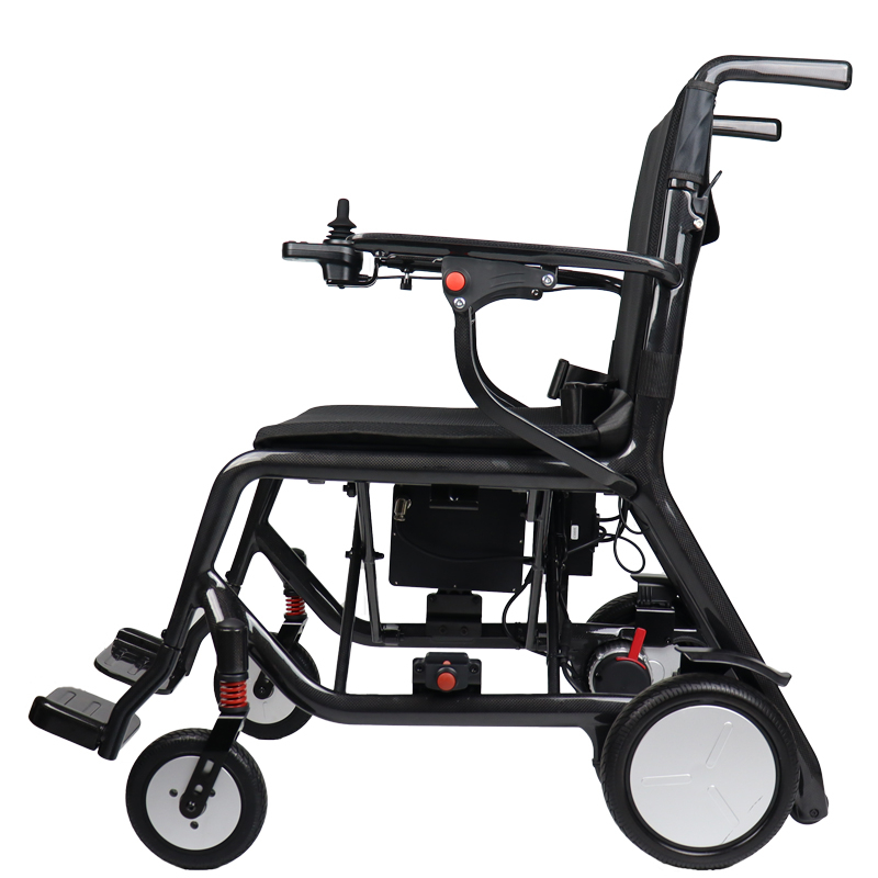 Outdoor ultra light carbon fiber folding power wheelchair