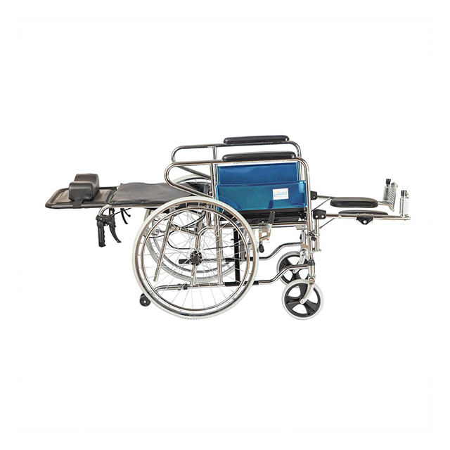 M609 High Recline Back Manual Wheelchair with Commode
