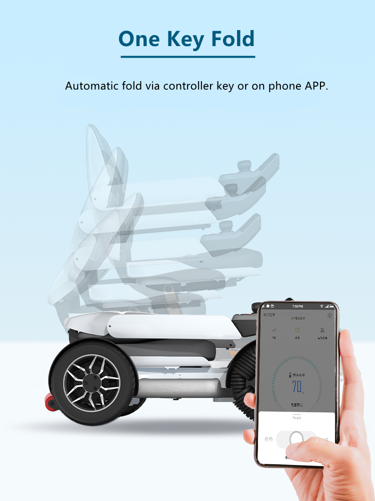 K01 smart robot folding electric power wheelchair (2)