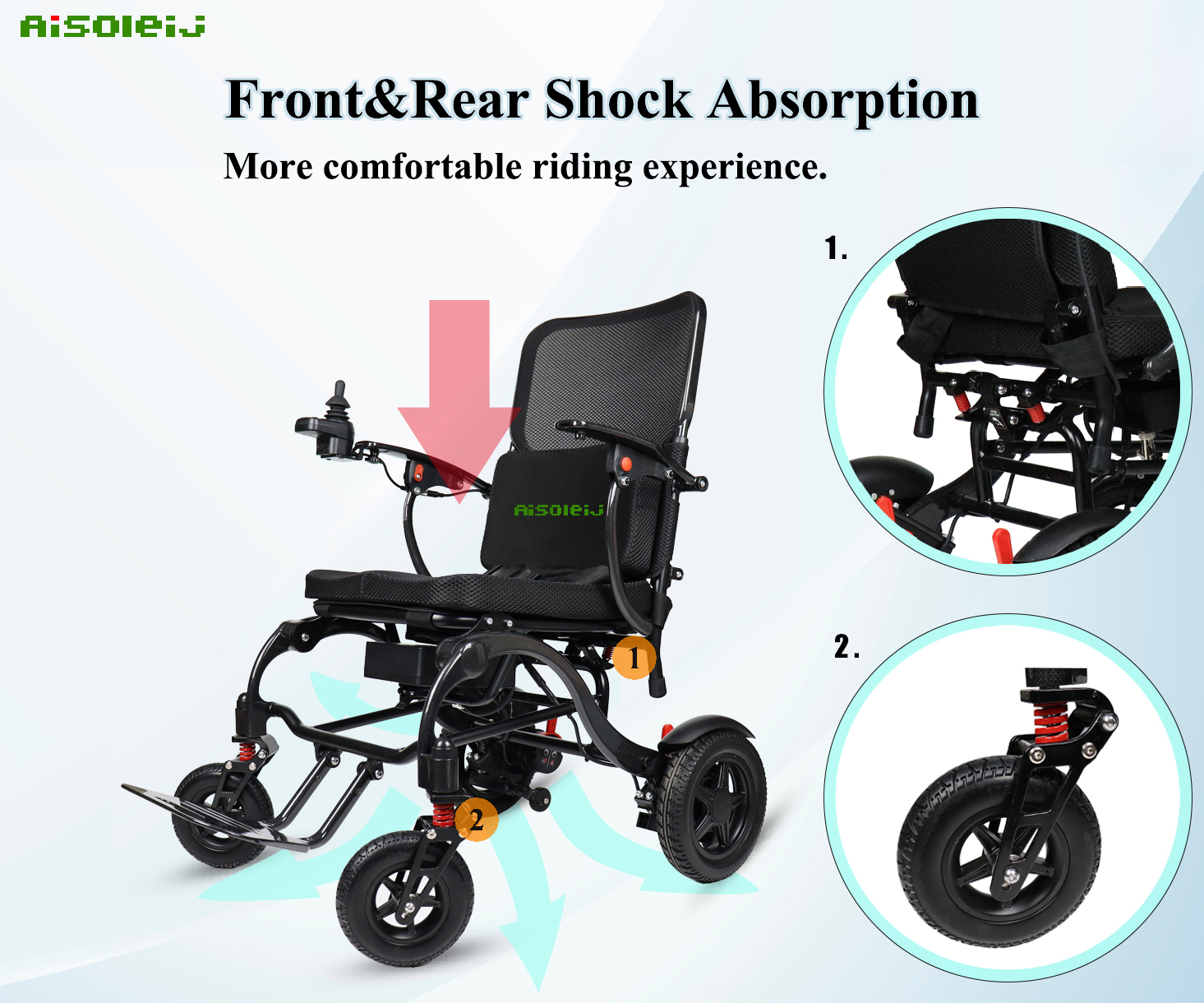 K03 carbon fiber electric wheelchair (3)