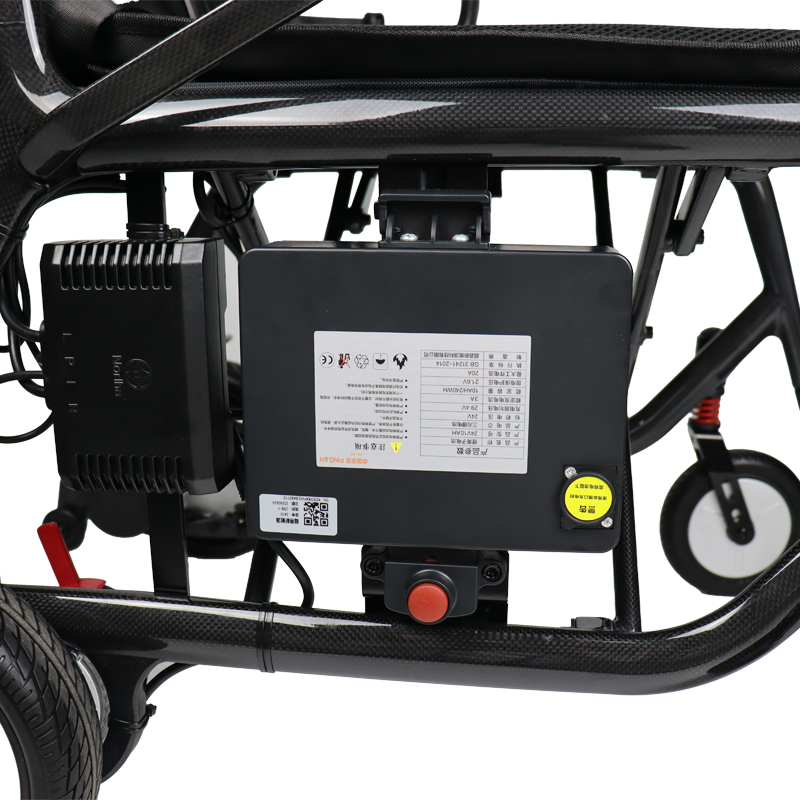 Outdoor ultra light carbon fiber folding power wheelchair