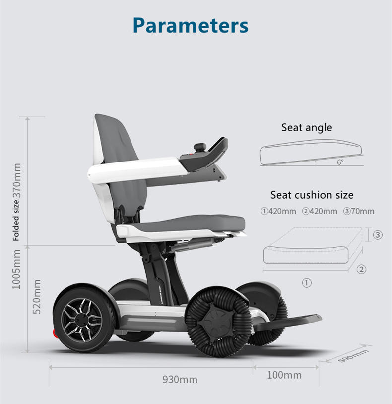 K01 smart robot folding electric power wheelchair (11)