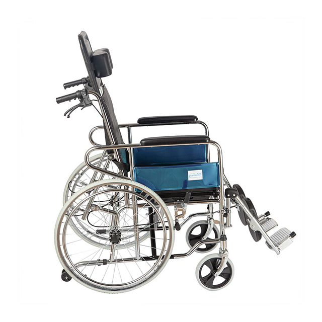 M609 High Recline Back Manual Wheelchair with Commode